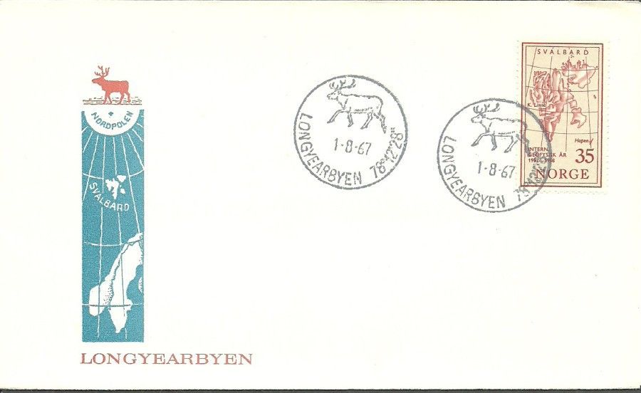 Znaczek Norwegia 1957 Mi 412 FDC