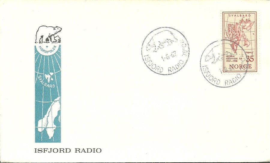 Znaczek Norwegia 1957 Mi 412 FDC