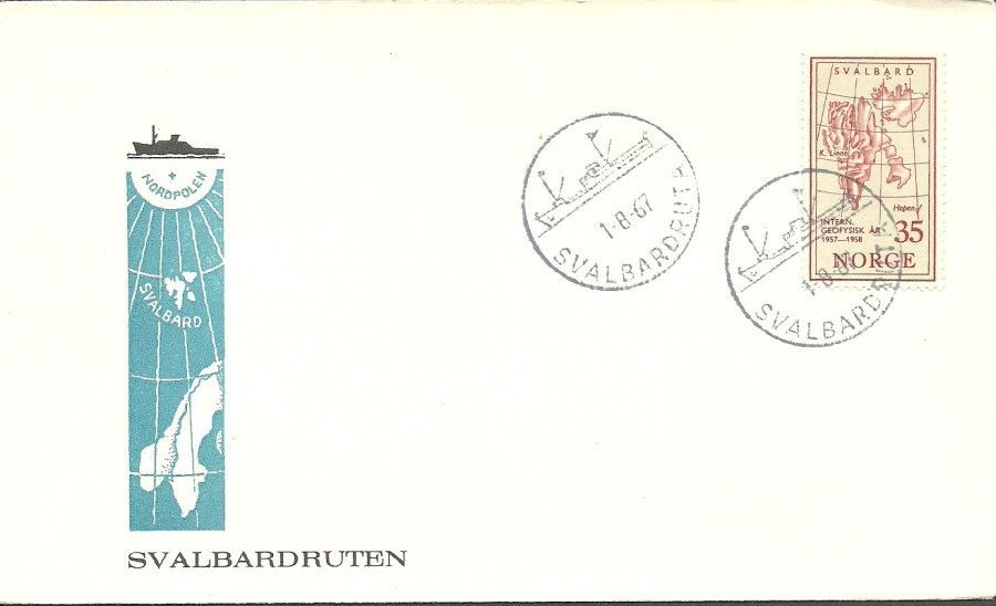 Znaczek Norwegia 1957 Mi 412 FDC