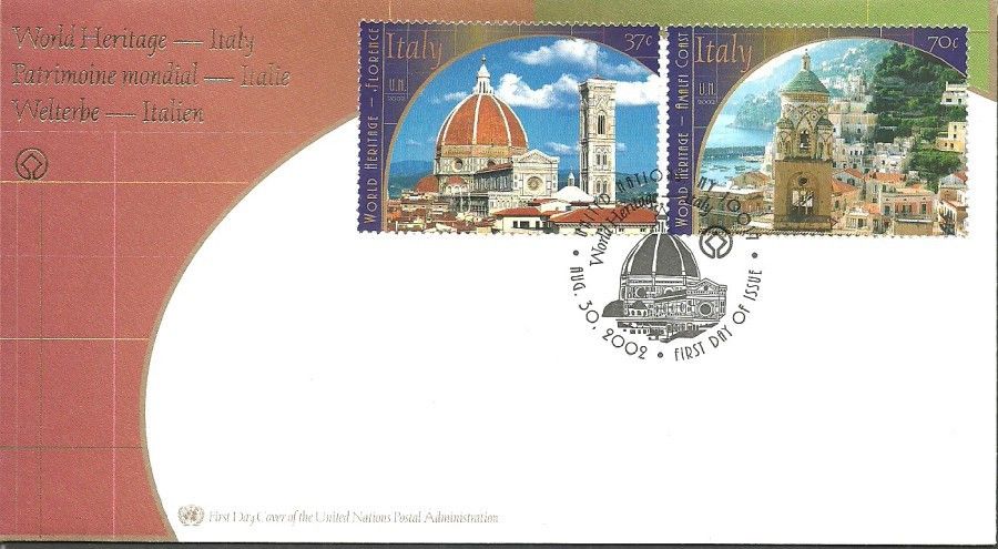 Znaczek Narody Zjednoczone Nowy Jork 2002 Mi 904-905 FDC