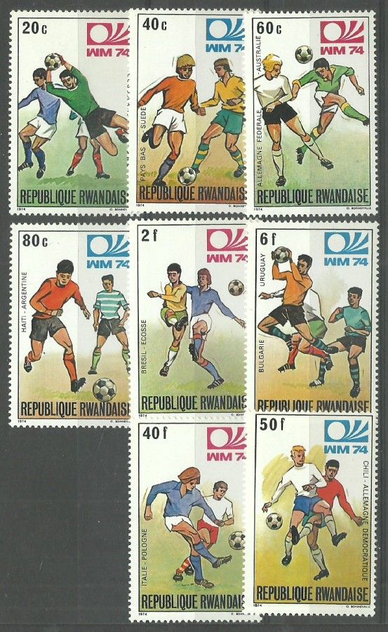 Znaczek Rwanda 1974 Mi 626-633 Czyste **