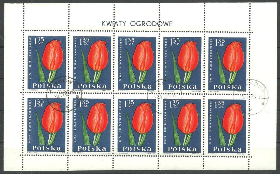 Znaczek Polska 1964 Mi abo ark 1547 Fi ark 1398 Czyste **