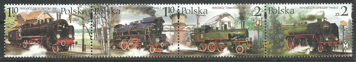Znaczek Polska 2002 Mi 3997-4000 Fi 3847-3850 Czyste **