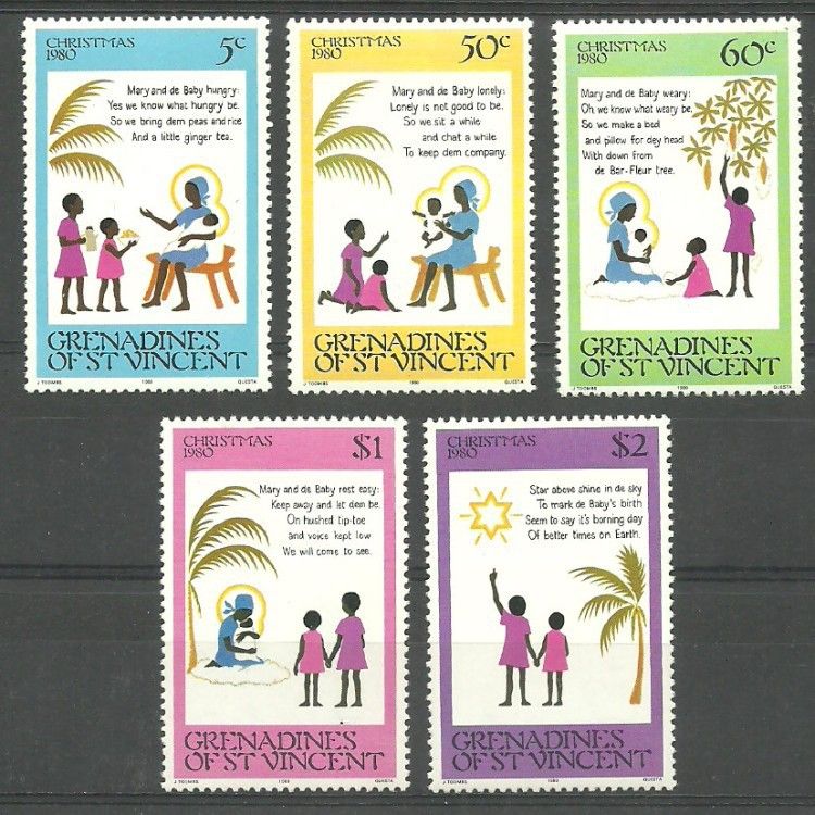 Znaczek Grenadines of St Vincent 1980 Mi 197-201 Czyste **