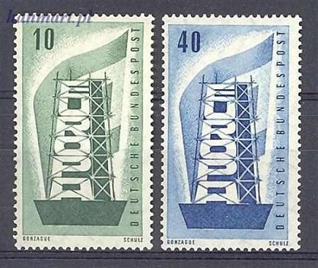 Znaczek Niemcy 1956 Mi 241-242 Czyste **