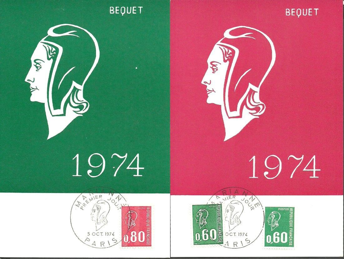 Znaczek Francja 1974 Mi 1888-1889 Karta Max