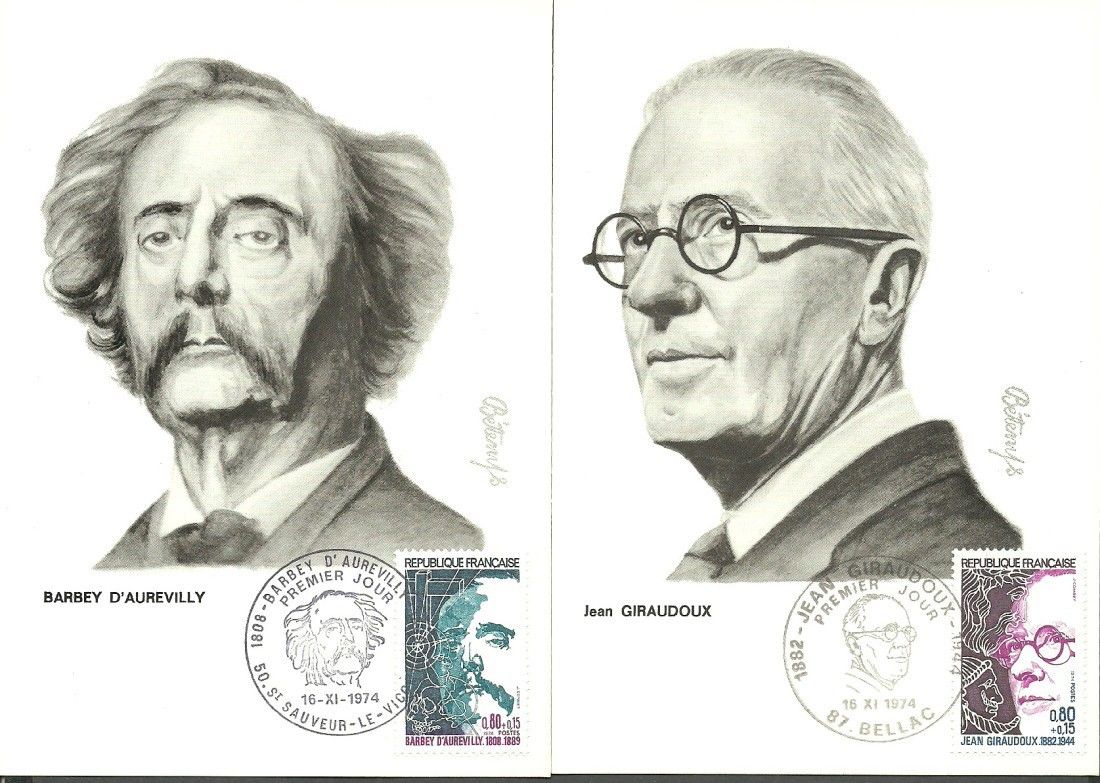 Znaczek Francja 1974 Mi 1895-1896 Karta Max