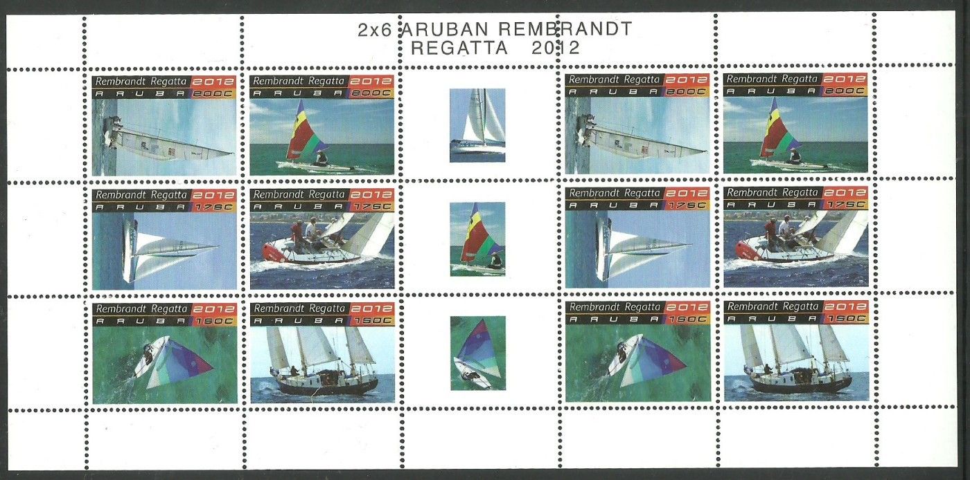 Znaczek Aruba 2012 Mi ark 667-672 Czyste **