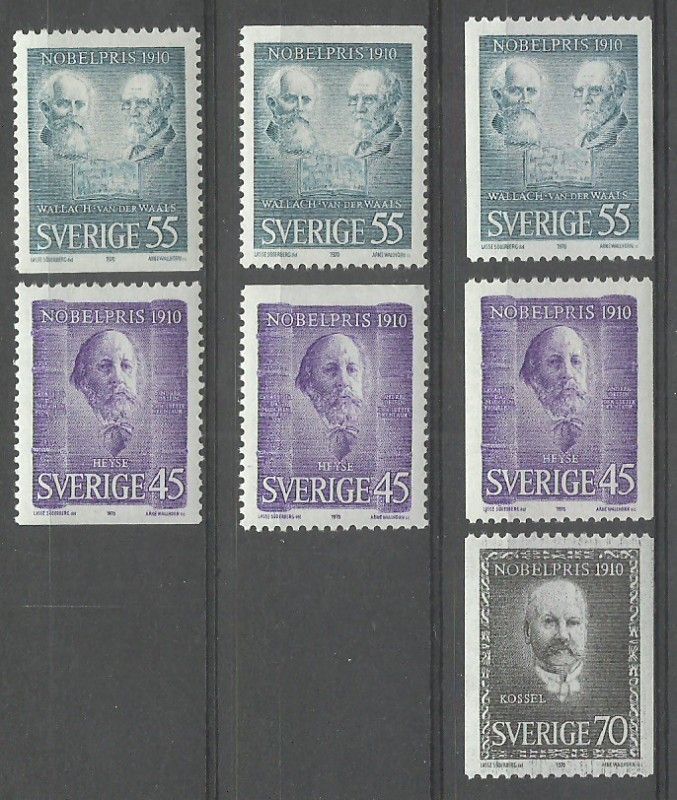 Znaczek Szwecja 1970 Mi 697CDoDu-698CDoDu-699C Czyste **