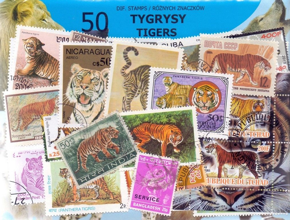 Znaczek TYGRYSY 50 znaczków