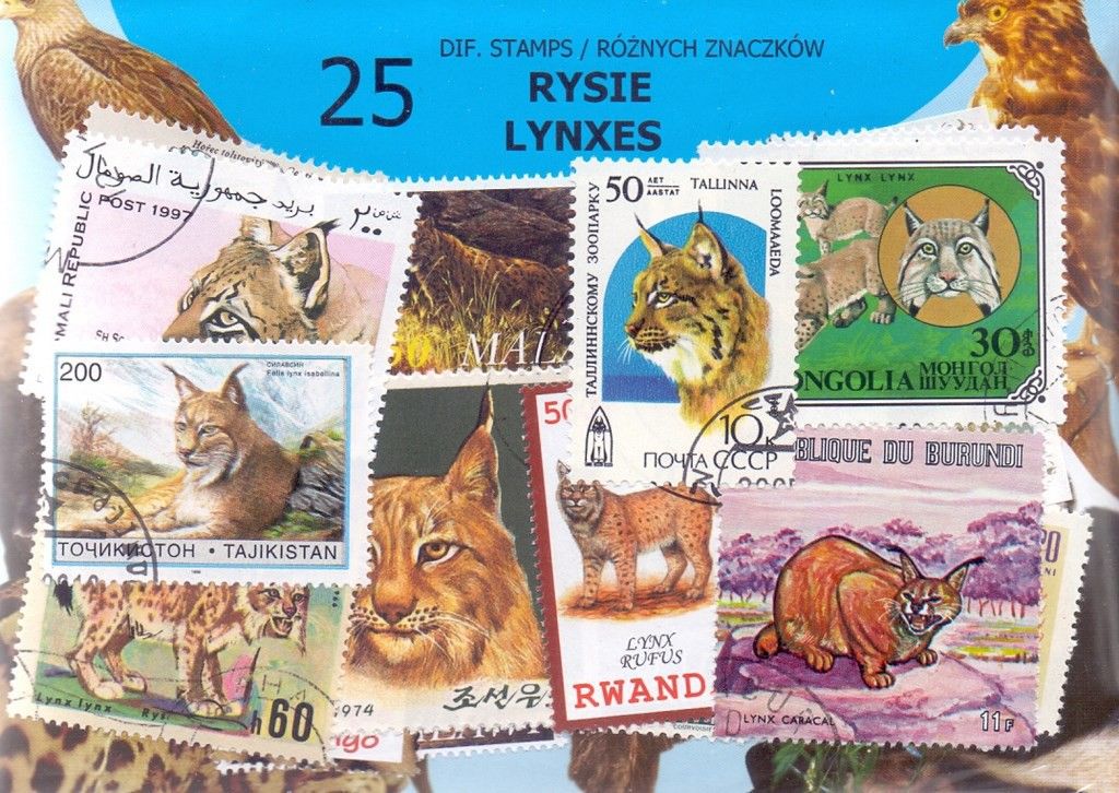 Znaczek RYSIE 25 znaczków