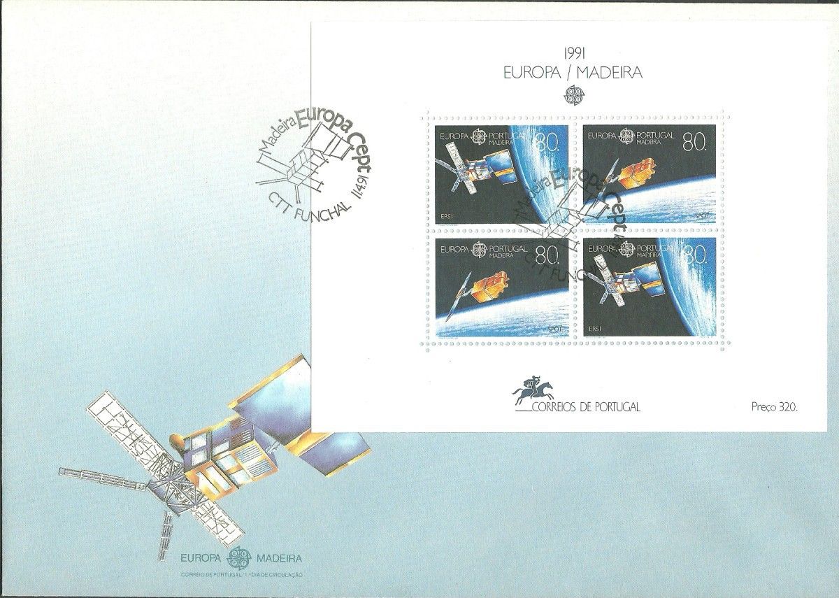 Znaczek Madera 1991 Mi bl 12 FDC