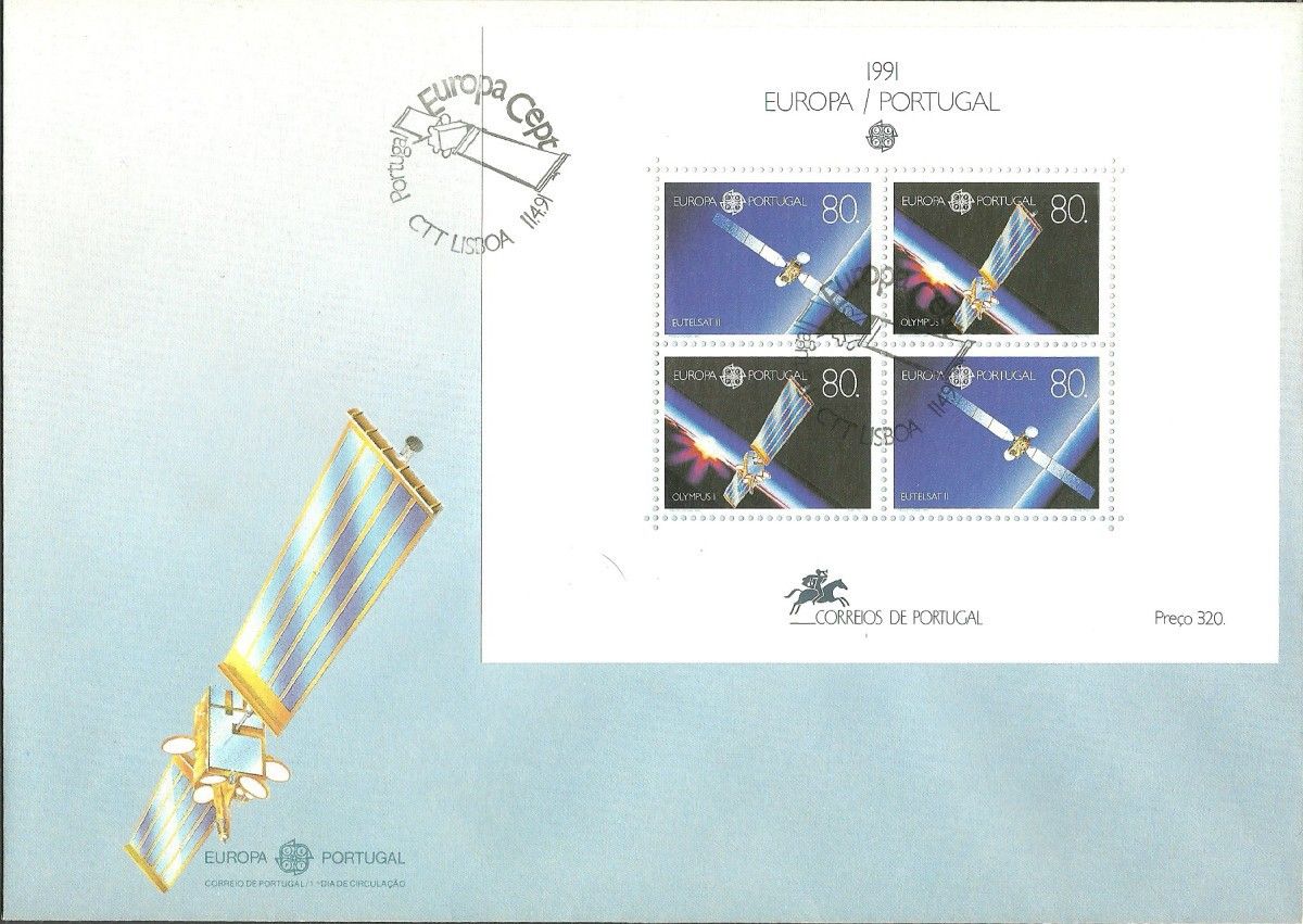 Znaczek Portugalia 1991 Mi bl 78 FDC