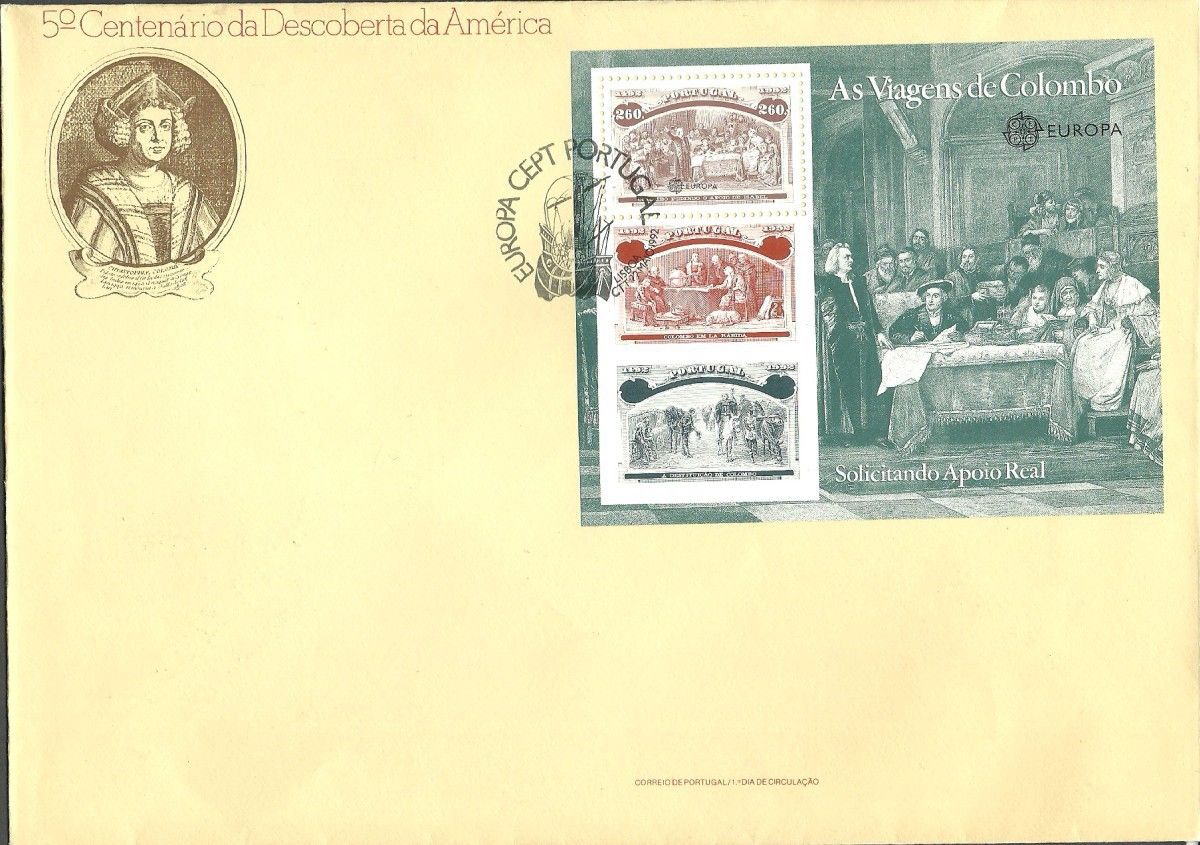 Znaczek Portugalia 1992 Mi bl 85 FDC
