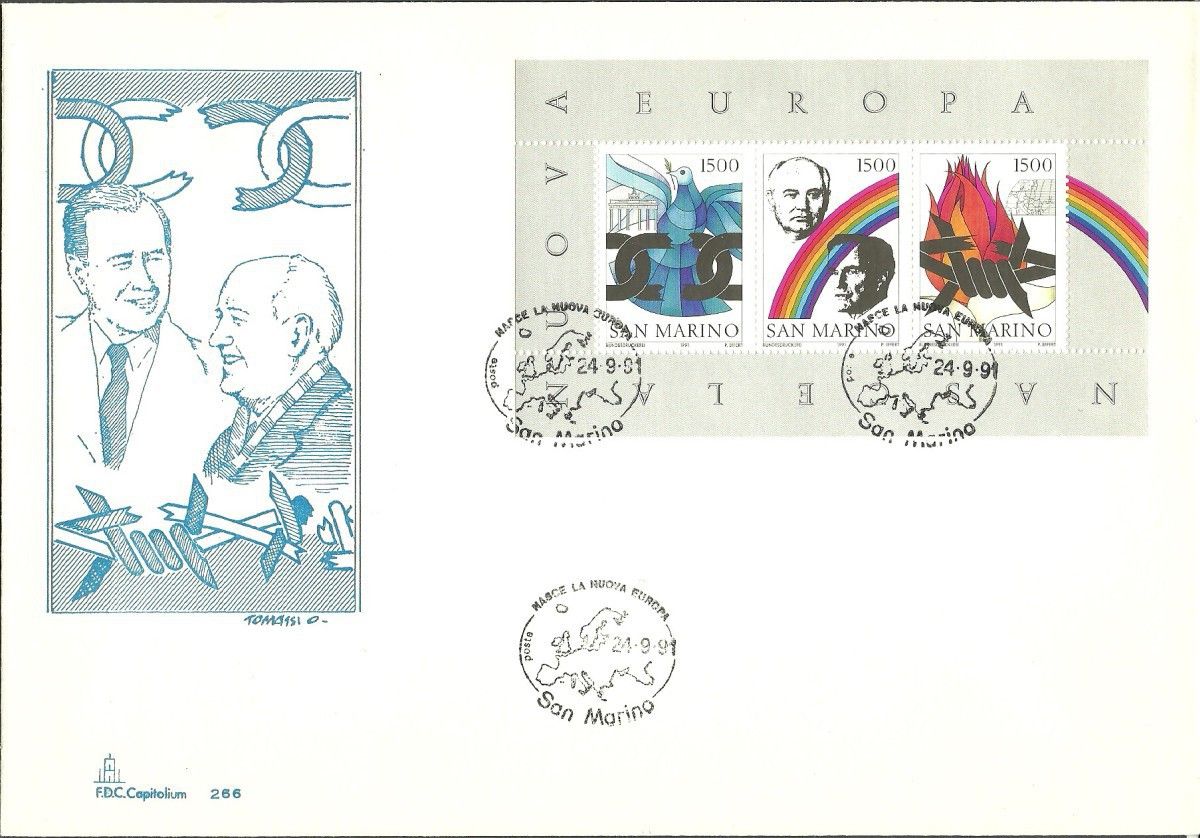 Znaczek San Marino 1991 Mi bl 14 FDC