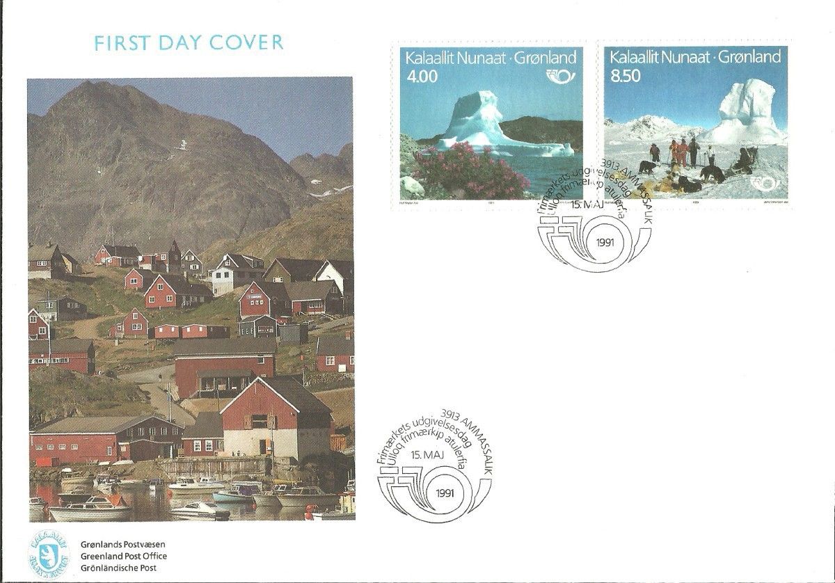 Znaczek Grenlandia 1991 Mi 217-218 FDC