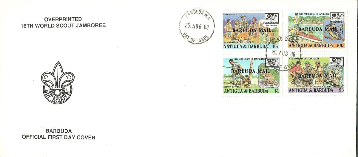 Znaczek Barbuda 1988 Mi 1076-1079 FDC