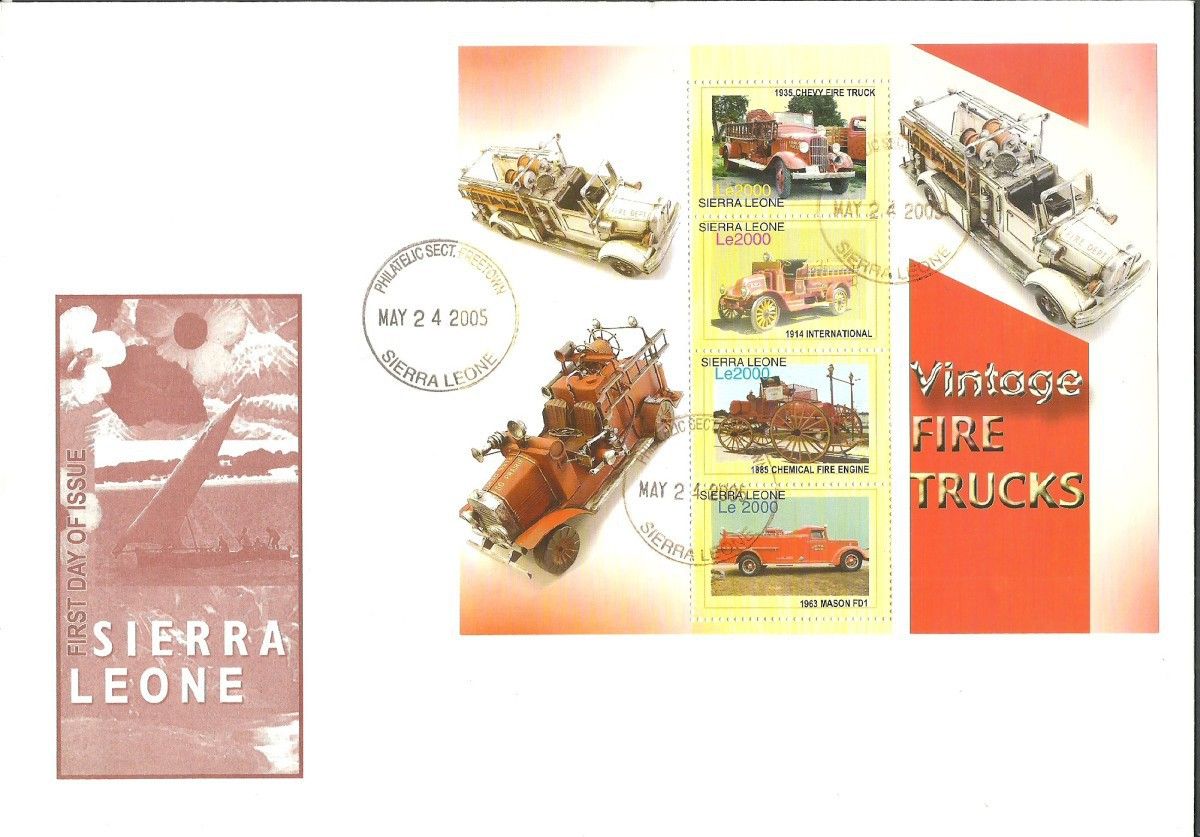 Znaczek Sierra Leone 2005 Mi ark 4802-4805 FDC