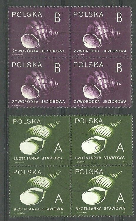 Znaczek Polska 1990 Mi 3273A-3274C Fi 3124x-3125y Stemplowane