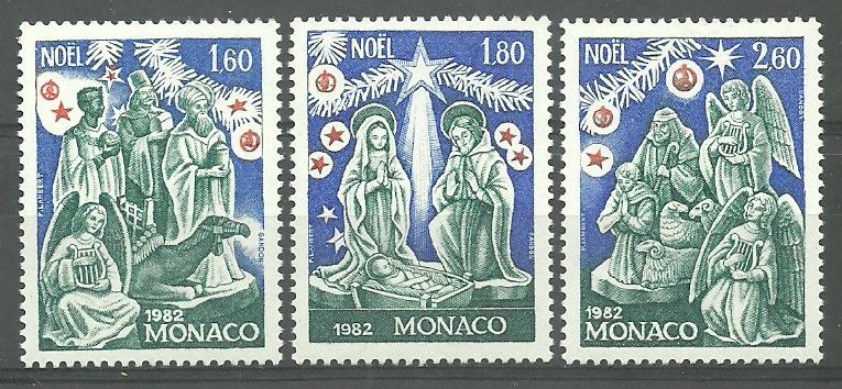 Znaczek Monako 1982 Mi 1561-1563 Czyste **