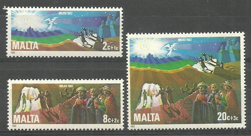 Znaczek Malta 1982 Mi 666-668 Czyste **
