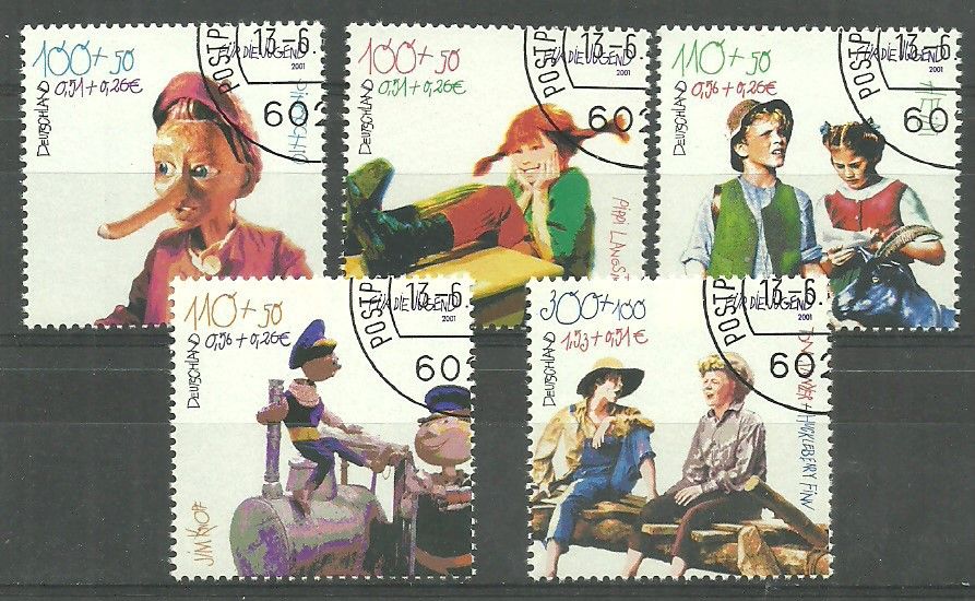 Znaczek Niemcy 2001 Mi abo 2190-2194 Stemplowane