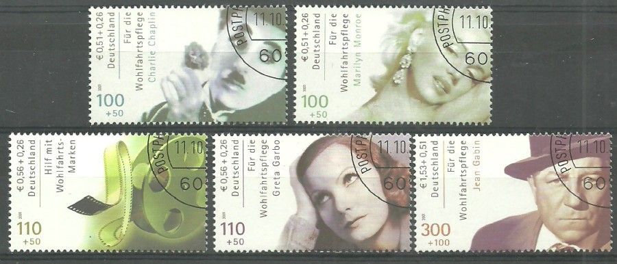 Znaczek Niemcy 2001 Mi abo 2218-2222 Stemplowane