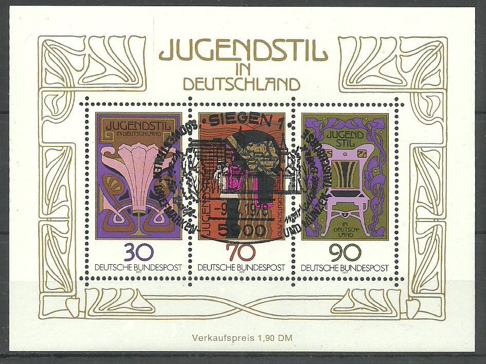 Znaczek Niemcy 1977 Mi abo bl 14 Stemplowane