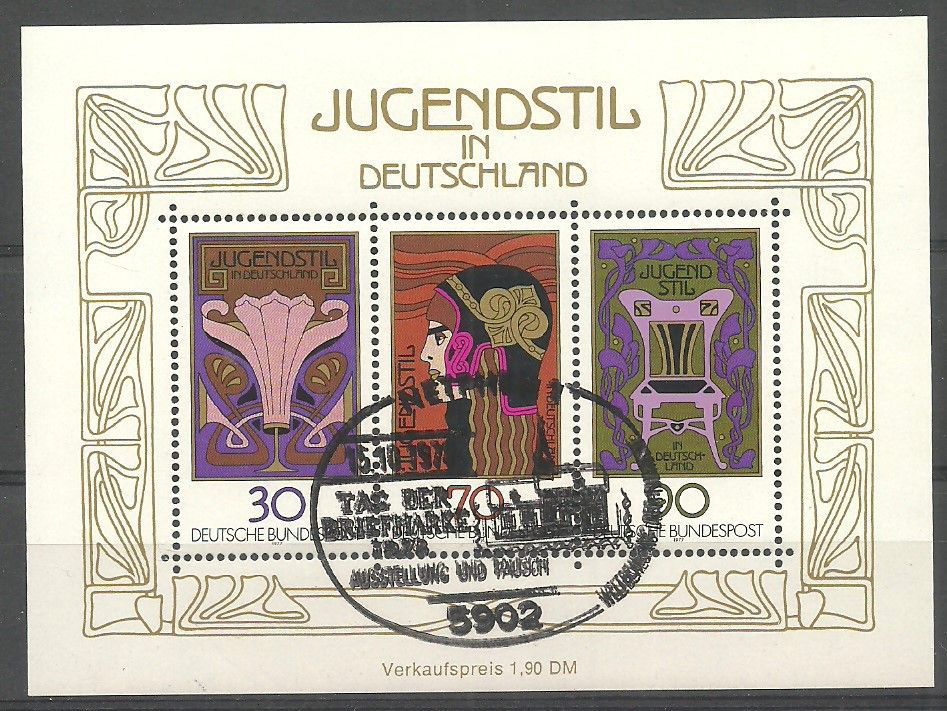 Znaczek Niemcy 1977 Mi abo bl 14 Stemplowane