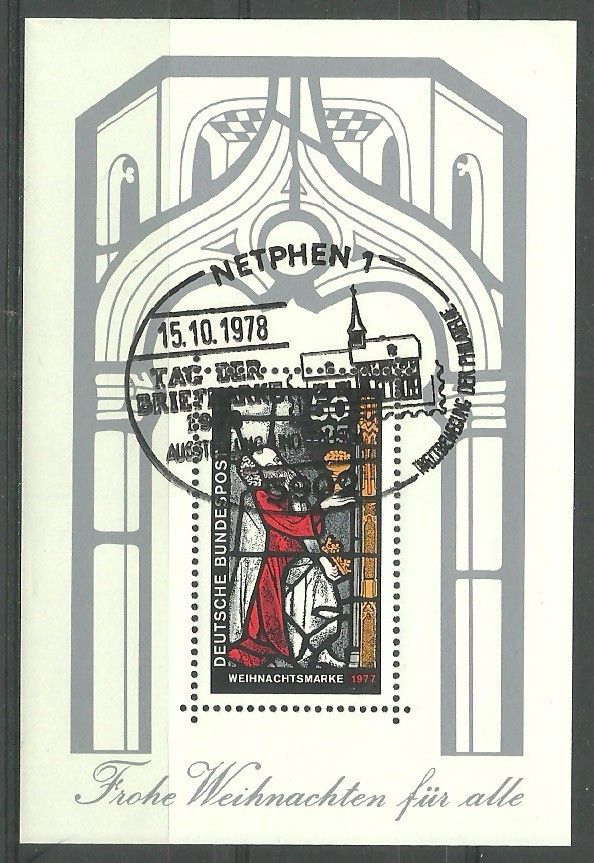 Znaczek Niemcy 1977 Mi abo bl 15 Stemplowane