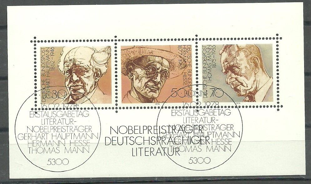 Znaczek Niemcy 1978 Mi abo bl 16 Stemplowane