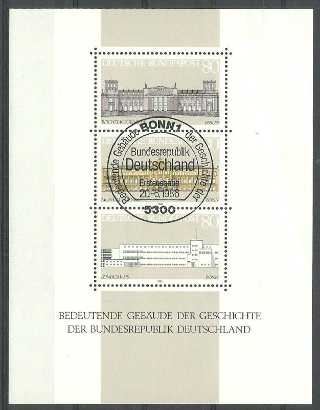 Znaczek Niemcy 1986 Mi abo bl 20 Stemplowane