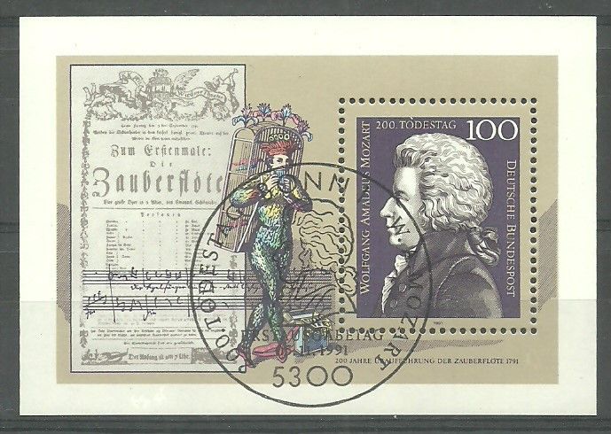 Znaczek Niemcy 1991 Mi abo bl 26 Stemplowane