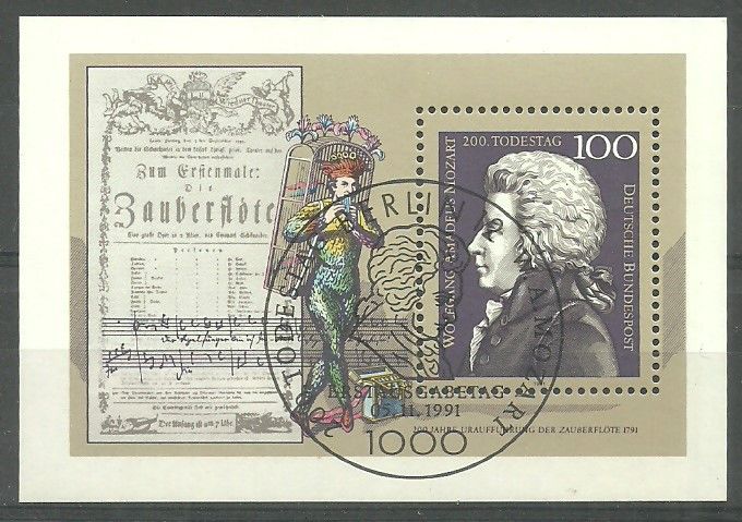 Znaczek Niemcy 1991 Mi abo bl 26 Stemplowane