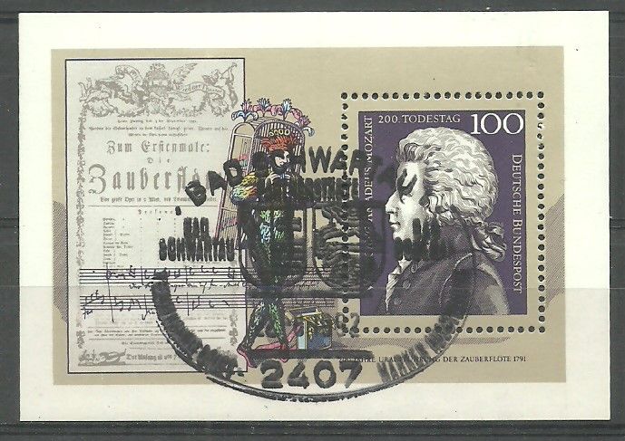 Znaczek Niemcy 1991 Mi abo bl 26 Stemplowane