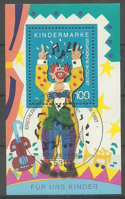 Znaczek Niemcy 1993 Mi abo bl 27 Stemplowane