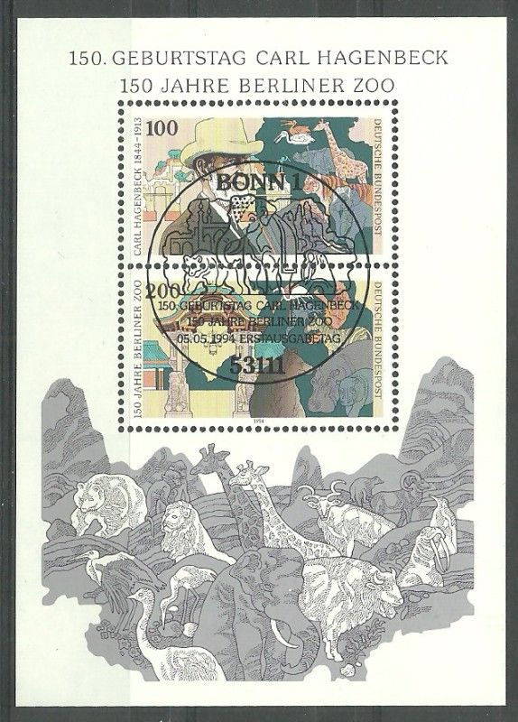 Znaczek Niemcy 1994 Mi abo bl 28 Stemplowane