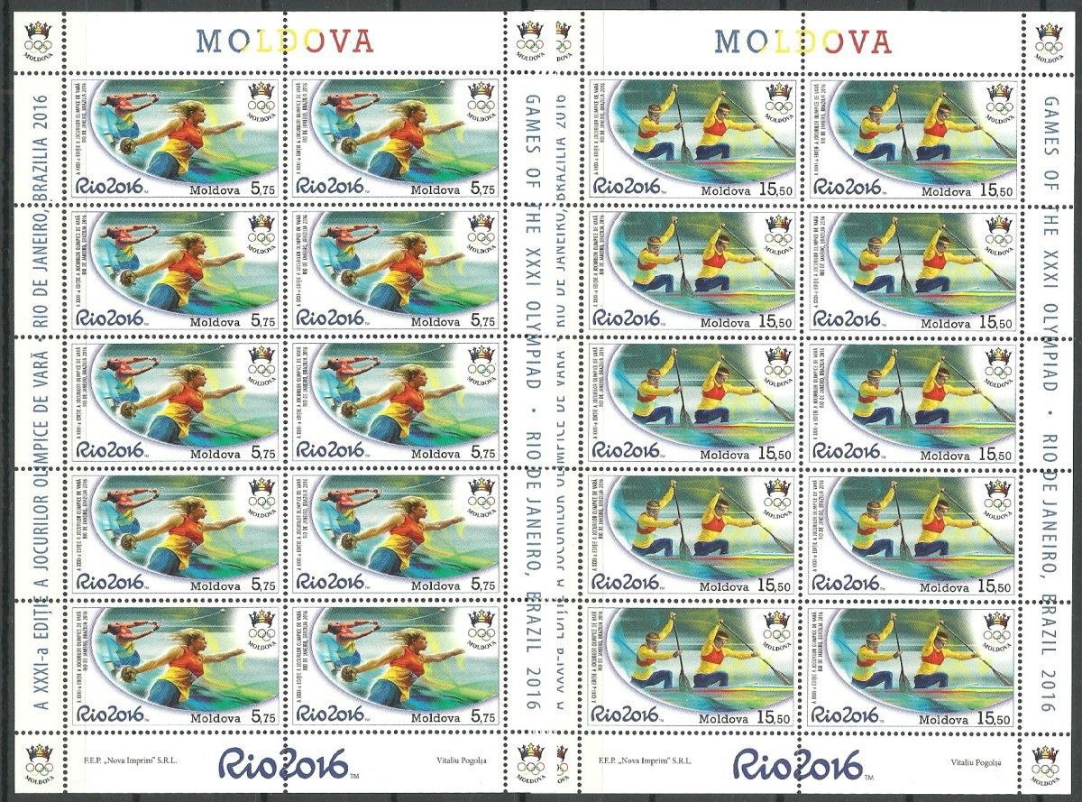 Znaczek Mołdawia 2016 Mi ark 969-970 Czyste **