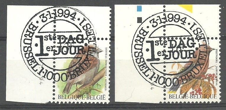 Znaczek Belgia 1994 Mi 2585x-2586y Stemplowane