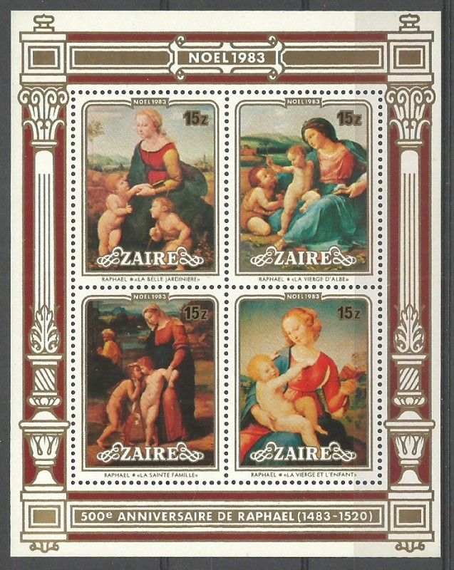 Znaczek Kongo Kinszasa / Zair 1983 Mi bl 48 Czyste **