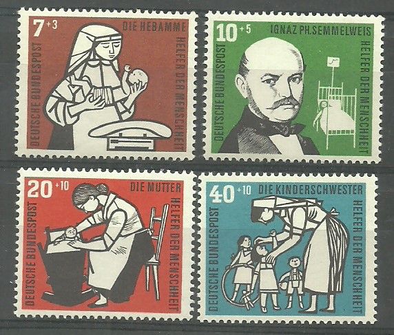 Znaczek Niemcy 1956 Mi 243-246 Czyste **