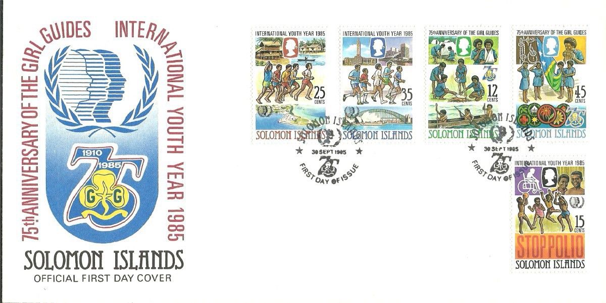 Znaczek Wyspy Salomona 1985 Mi 557-561 FDC
