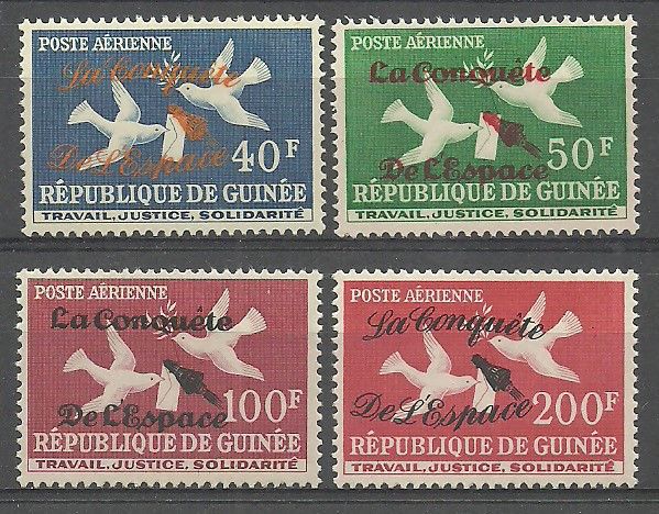 Znaczek Gwinea 1962 Mi 145II+146-147I+148II Czyste **