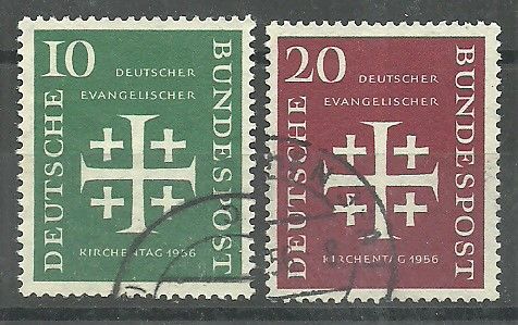 Znaczek Niemcy 1956 Mi 235-236 Stemplowane