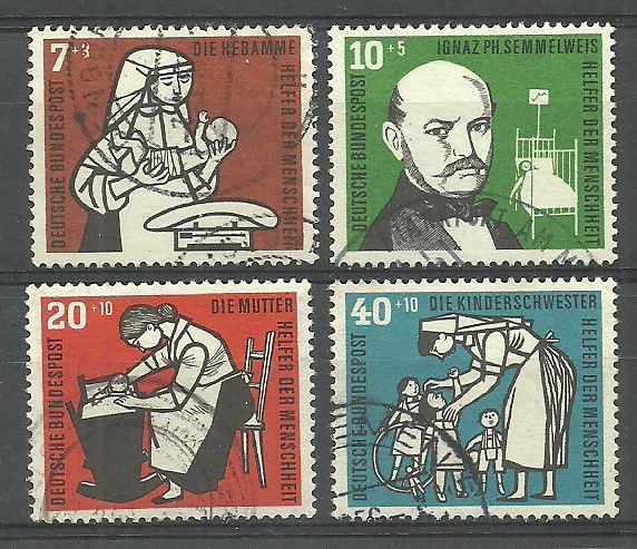 Znaczek Niemcy 1956 Mi 243-246 Stemplowane