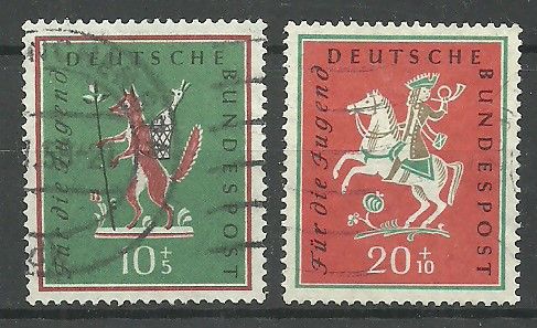 Znaczek Niemcy 1958 Mi 286-287 Stemplowane