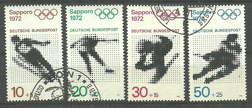 Znaczek Niemcy 1971 Mi 680-683 Stemplowane