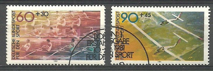 Znaczek Niemcy 1981 Mi 1094-1095 Stemplowane