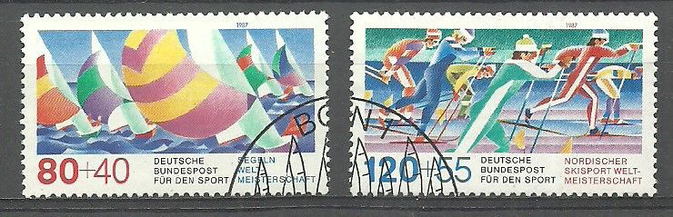 Znaczek Niemcy 1987 Mi 1310-1311 Stemplowane