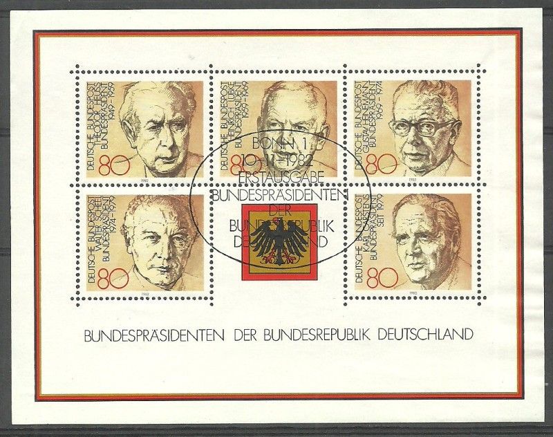 Znaczek Niemcy 1982 Mi bl 18 Stemplowane